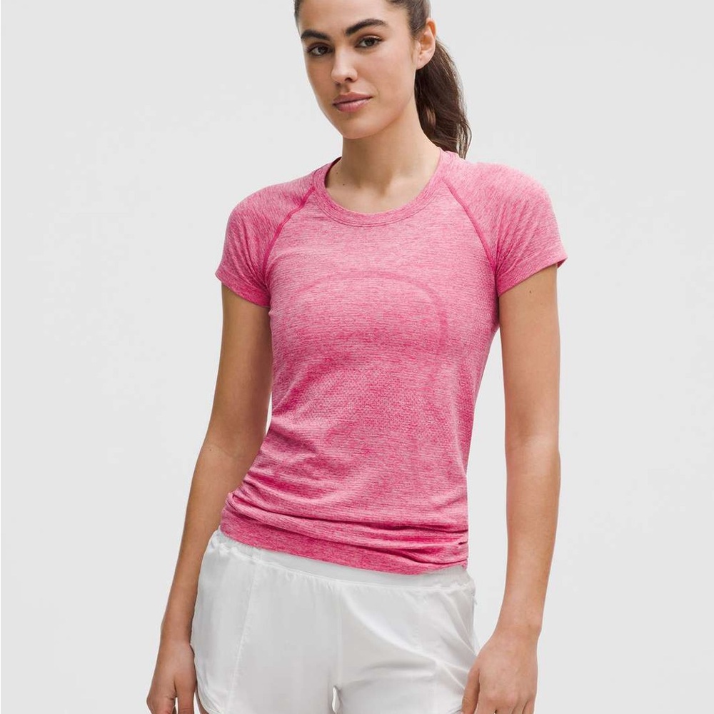 Lululemon Swiftly Tech Short-Sleeve Shirt 2.0 *Hip Length Bright Coral 6